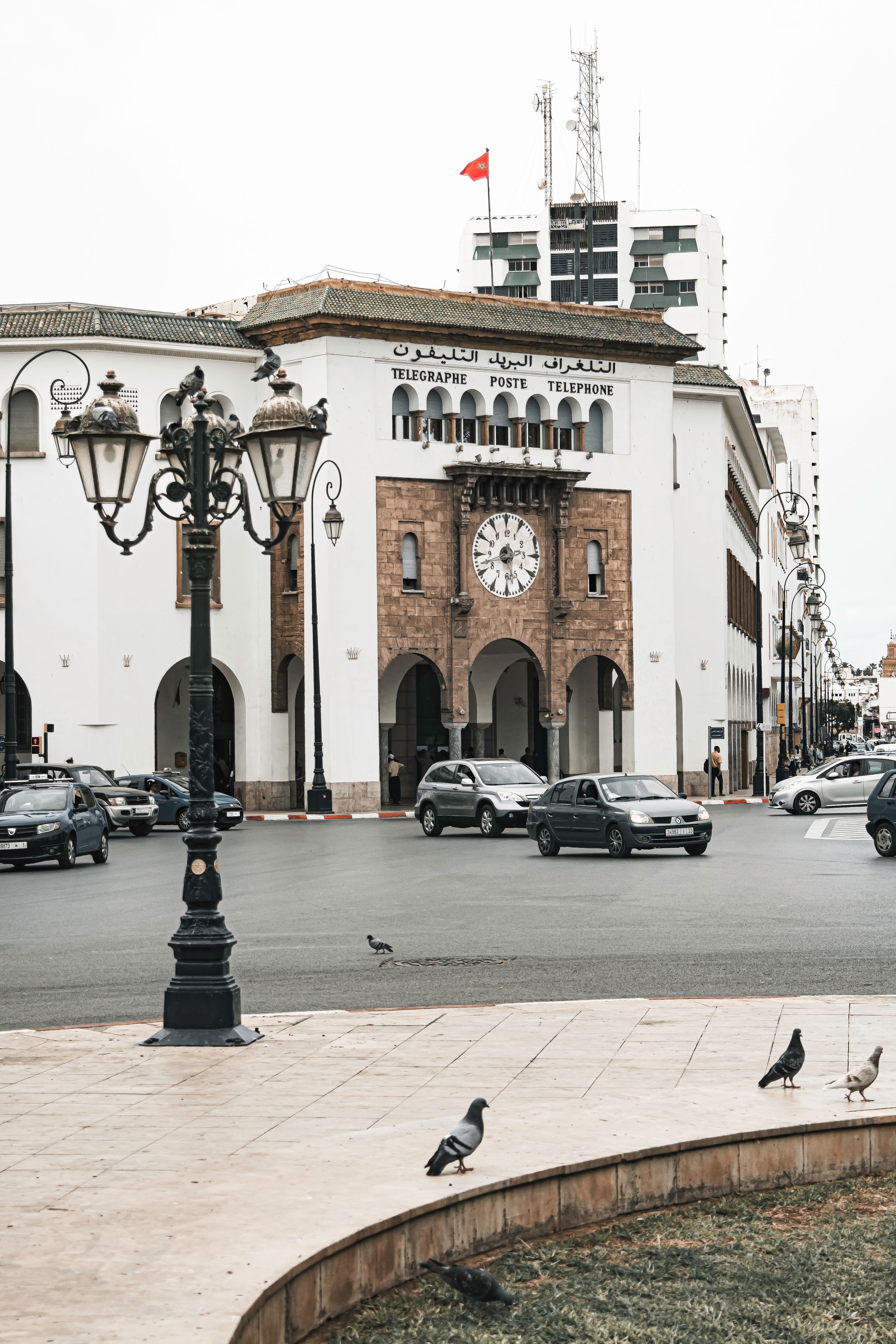 Historic public-service architecture in central Rabat